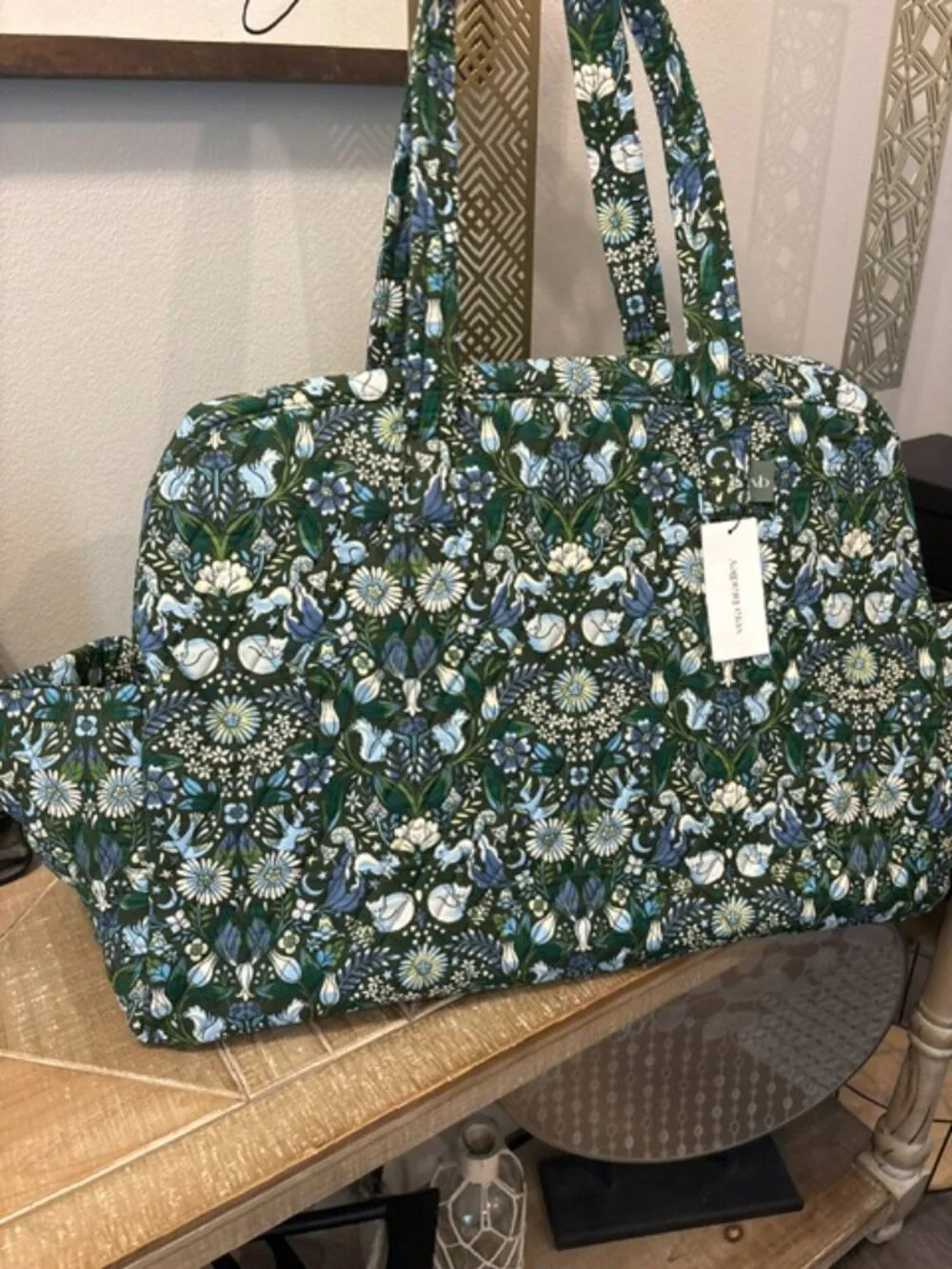 NEW Vera Bradley Enchanted Woods 2Pc Large Travel Duffel & Weekender Set